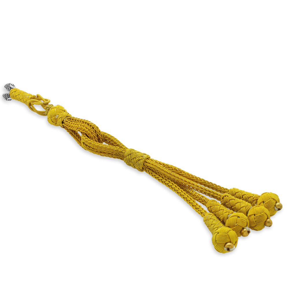 Sarı Renk Bakır Kaplama Uzun Model Dörtlü Top Kazaz Püskül - 2