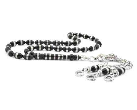 Sarmallı Ay Yıldız Püsküllü Kuka Tesbih - Tesbihane