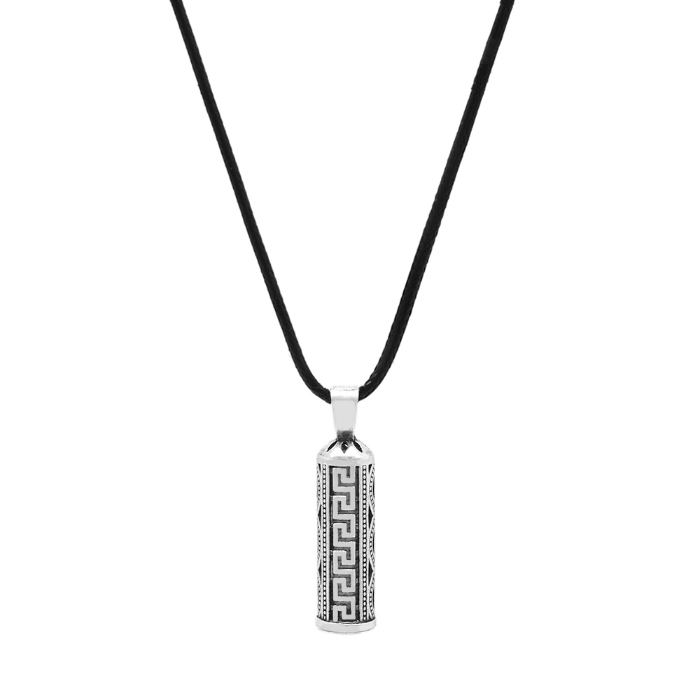 Tarz Tasarım Zarif İp Zincirli 925 Ayar Gümüş Kadın Cevşen Kolye - 1