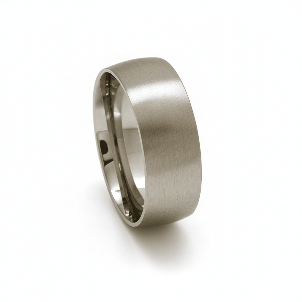 Gümüş Renk Klasik Tasarım 316L Kalite Paslanmaz Çelik Kadın Yüzük Alyans - 21 Ölçü - 3