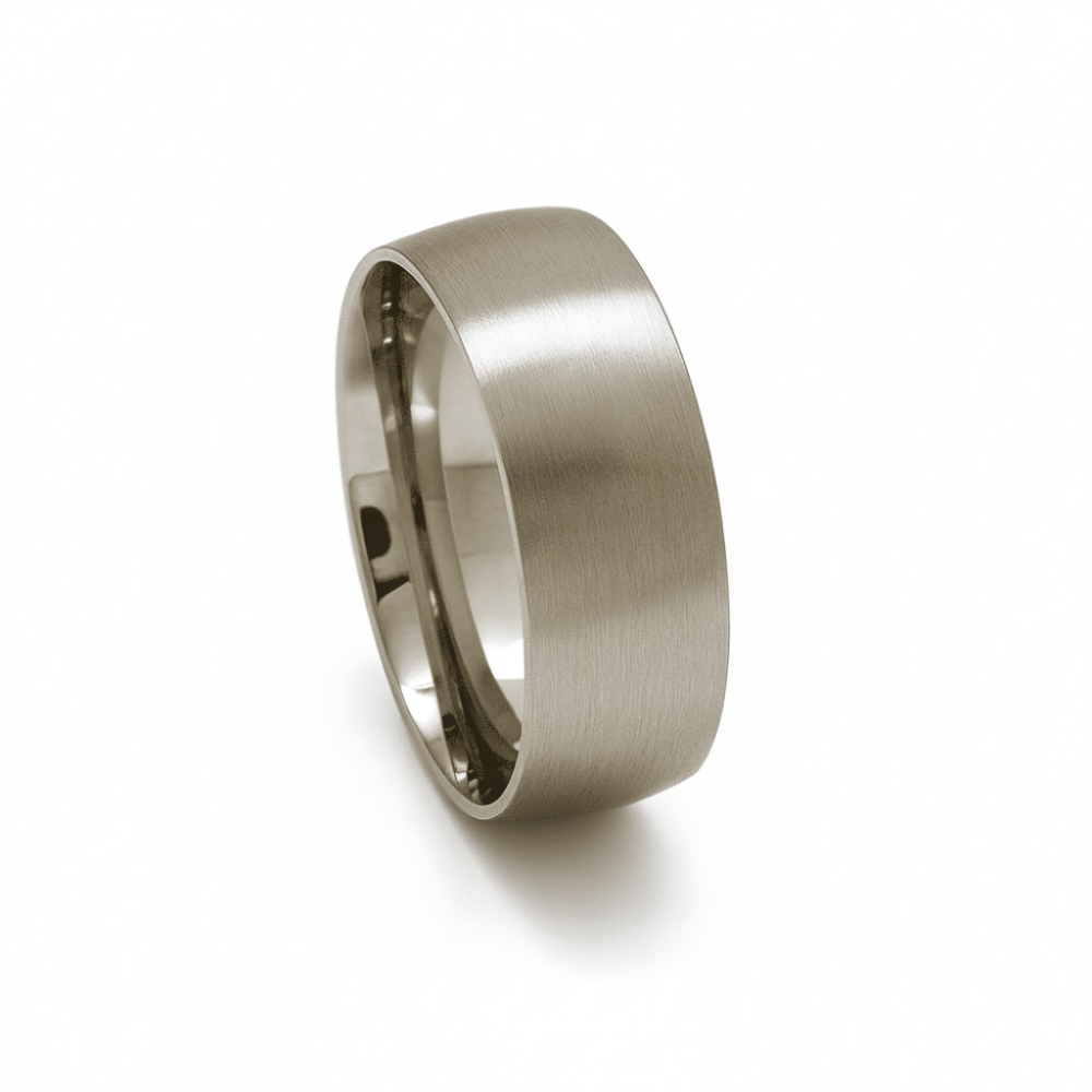 Gümüş Renk Klasik Tasarım 316L Kalite Paslanmaz Çelik Kadın Yüzük Alyans - 27 Ölçü - 3