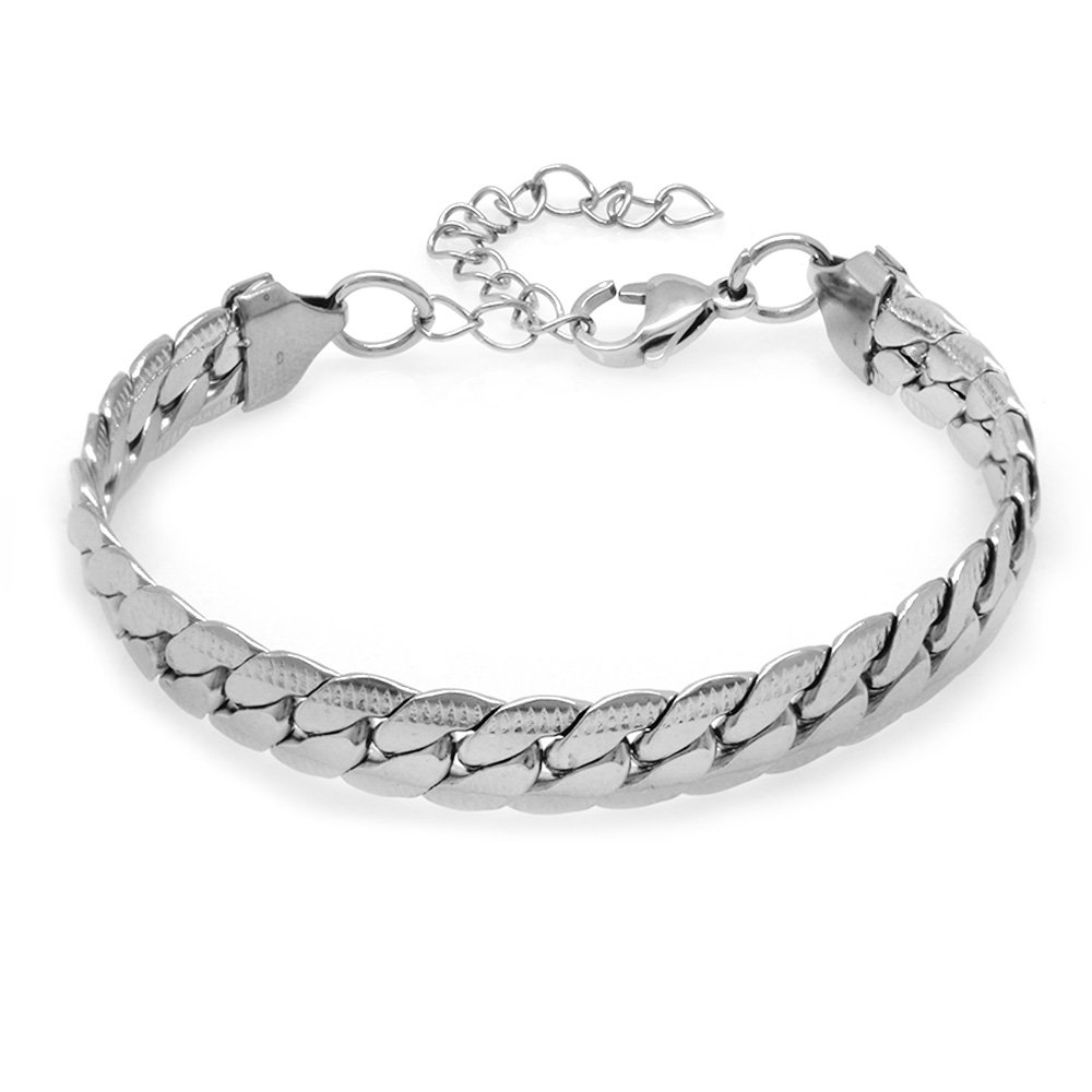 Gümüş Renk Çelik Kadın Snake Bileklik - 5