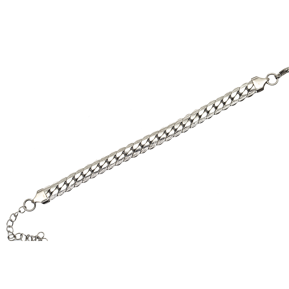 Gümüş Renk Çelik Kadın Snake Bileklik - 6