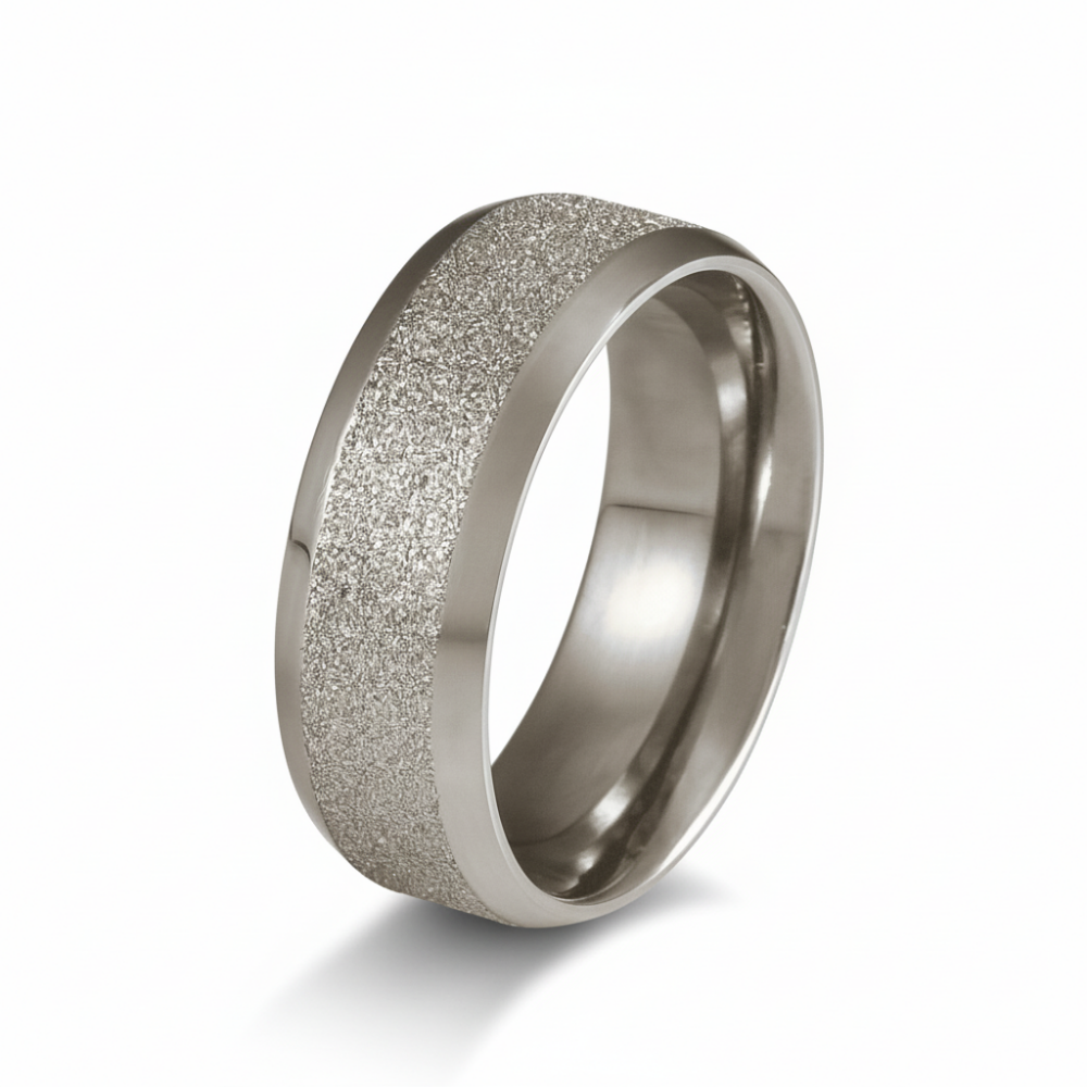 Gümüş Renk Zarif Tasarım 316L Kalite Paslanmaz Çelik Kadın Yüzük Alyans - 15 Ölçü - 4