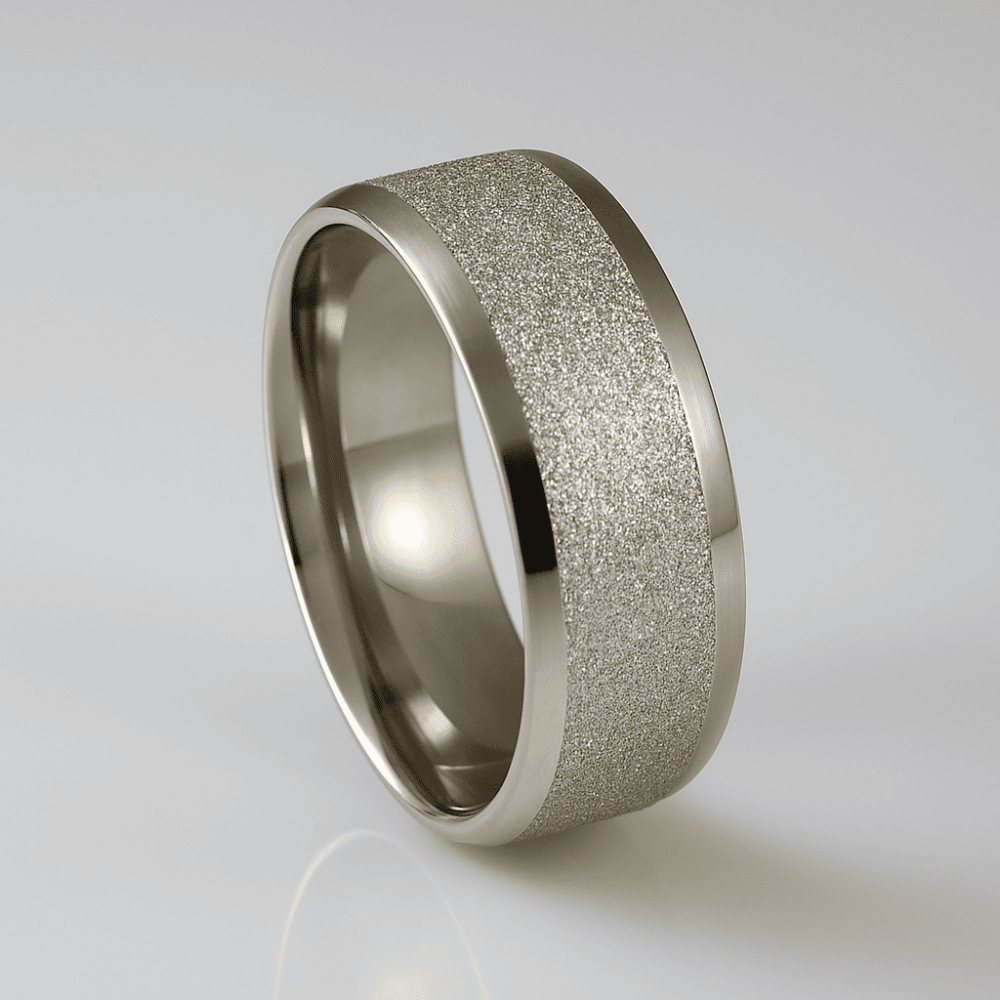 Gümüş Renk Zarif Tasarım 316L Kalite Paslanmaz Çelik Kadın Yüzük Alyans - 17 Ölçü - 3