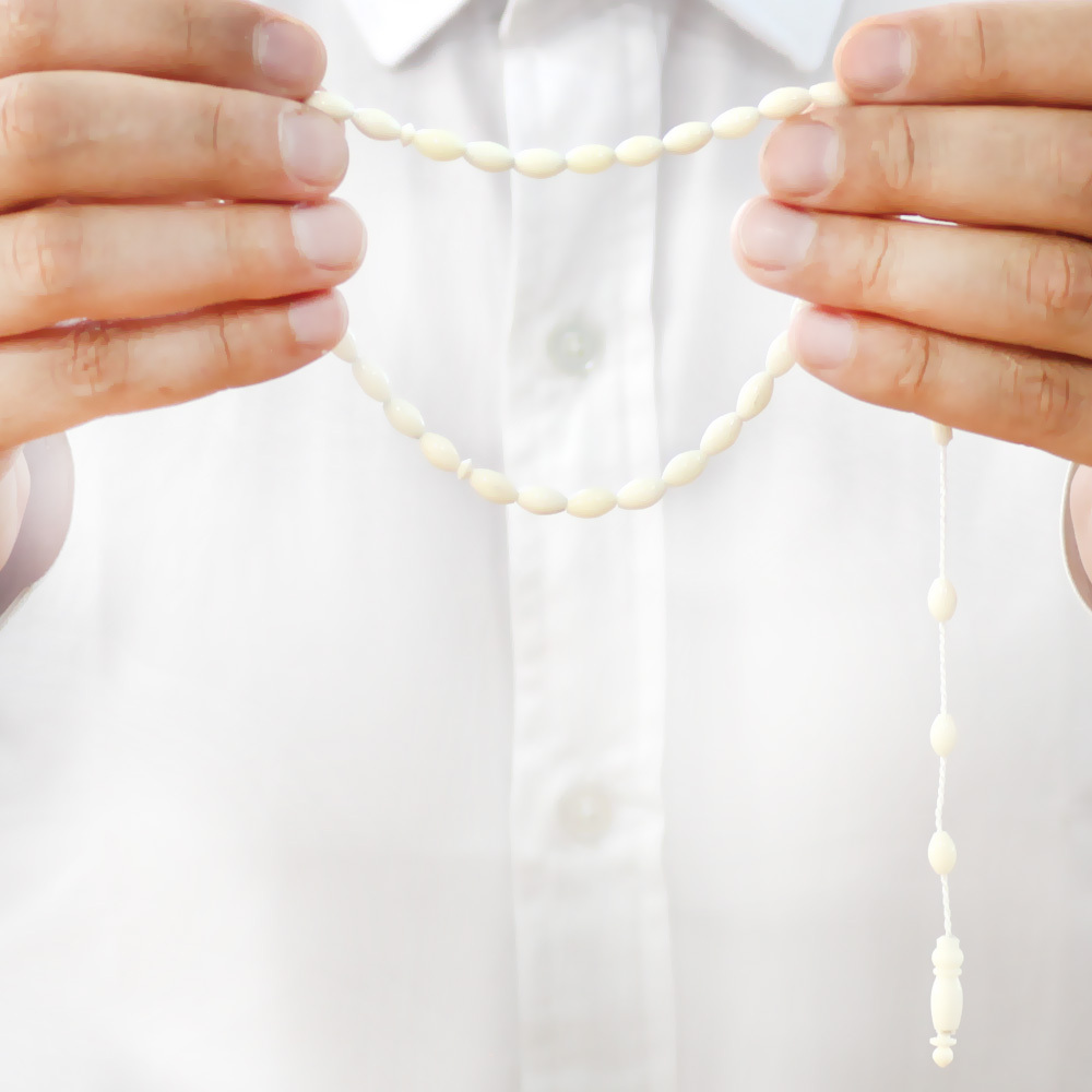 Sistemli Arpa Kesim Bilek Boy Deve Kemiği Tesbih - 4