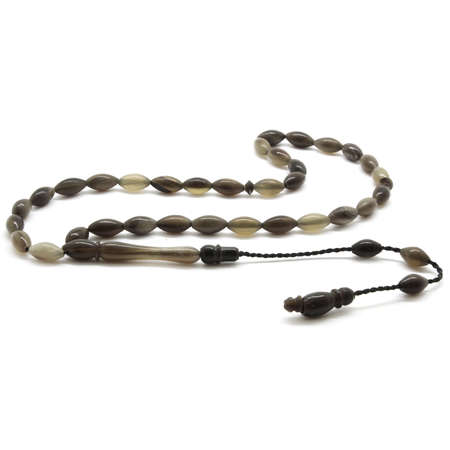 Sistemli Arpa Kesim Bufalo Boynuzu Tesbih - Tesbihane