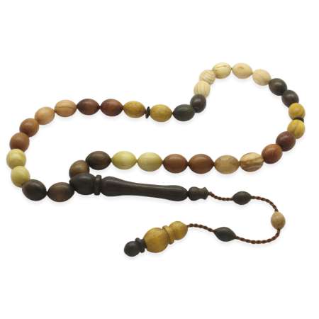 Sistemli Arpa Kesim Çoklu Ağaç Kombinli Koleksiyonluk Tesbih - Tesbihane