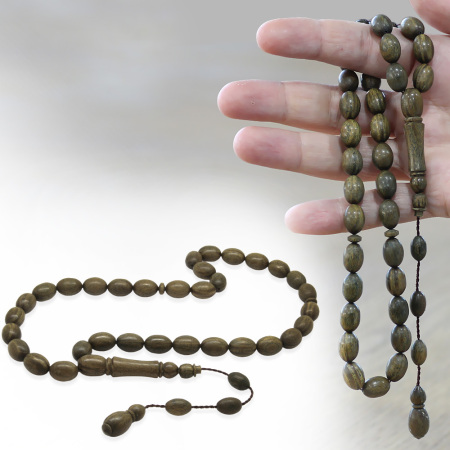 Sistemli Arpa Kesim İri Boy Kolleksiyonluk Pelesenk Tesbih - Tesbihane