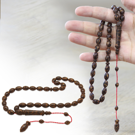 Sistemli Arpa Kesim Kahverengi Kokulu Tarçın Ağacı Tesbih - Tesbihane