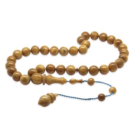 Sistemli Dalgıç Usta Kumpas İşçilikli Küre Kesim Koleksiyonluk Kahverengi Kuka Tesbih - Tesbihane