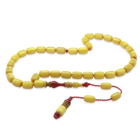 Sistemli Her Tanesi Usta İşçilik İmame Hitame Kuka Kapsül Kesim Sedefli Fıstık Yeşili Katalin Tesbih - Tesbihane