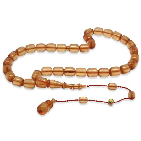 Sistemli Her Bir Tanesi Usta İşçilikli Kapsül Kesim Şeffaf Katalin Tesbih - Tesbihane