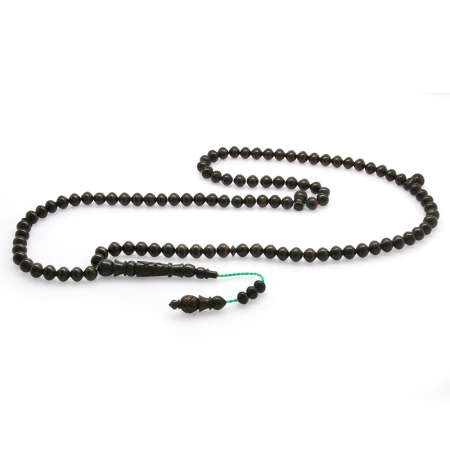 Sistemli İmame İşçilikli İstanbul Kesim Abanoz Ağacı 99 Taneli Namaz Tesbihi - Tesbihane