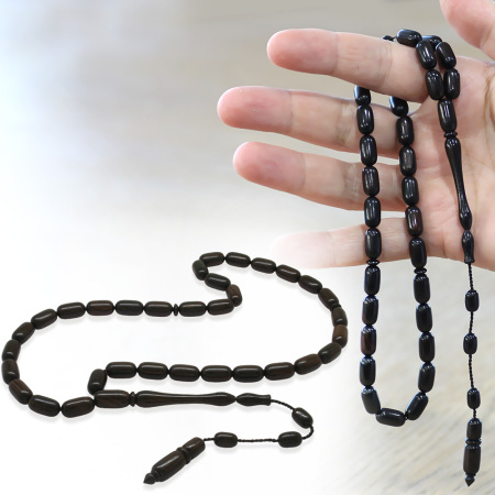 Sistemli Kapsül Kesim Abanoz Ağacı Tesbih - Tesbihane