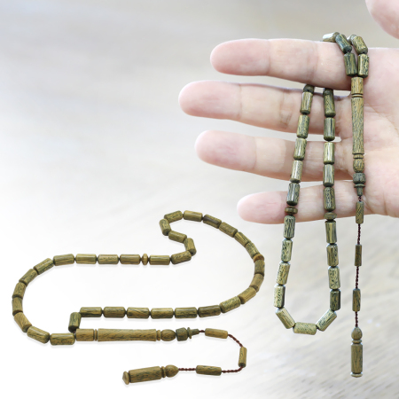 Sistemli Kapsül Kesim Açık Kahverengi Pelesenk Tesbih - Tesbihane