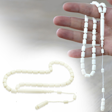 Sistemli Kapsül Kesim Doğal Renk Deve Kemiği Tesbih - Tesbihane