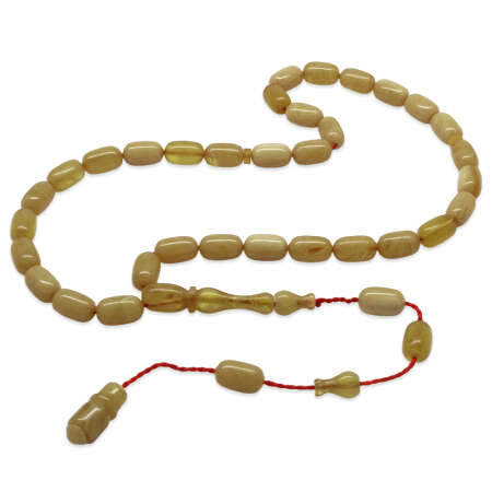 Sistemli Kapsül Kesim Hardal Rengi Ateş Kehribar Tesbih - Tesbihane