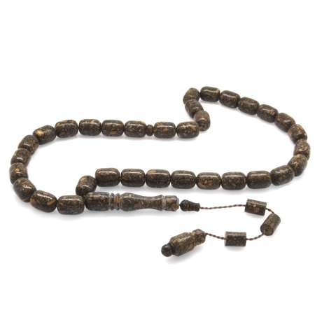 Sistemli Kapsül Kesim Kahverengi Tarçın Ağacı Tesbih - Tesbihane