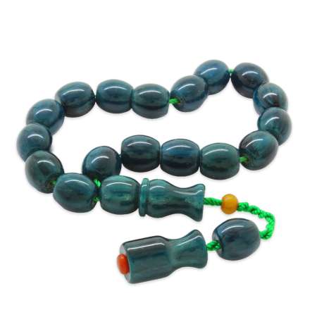 Sistemli Kapsül Kesim Maxi Boy Turkuaz Ateş Kehribar Efe Tesbih - Tesbihane