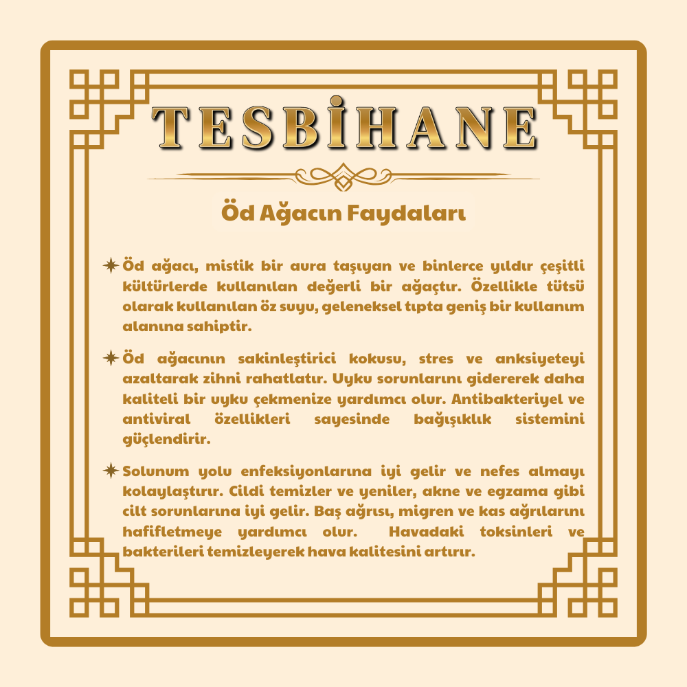Sistemli Kapsül Kesim Öd Ağacı Tesbih - 2