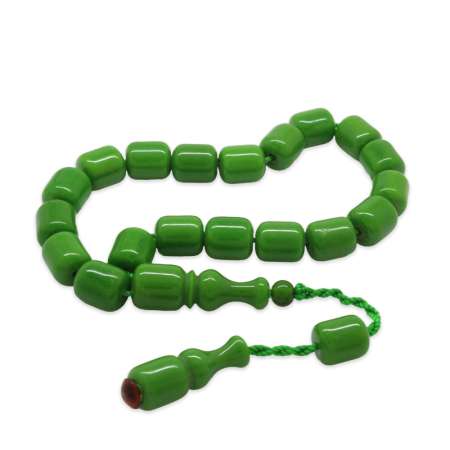 Sistemli Kapsül Kesim Yeşil Ateş Kehribar Efe Tesbih - Tesbihane