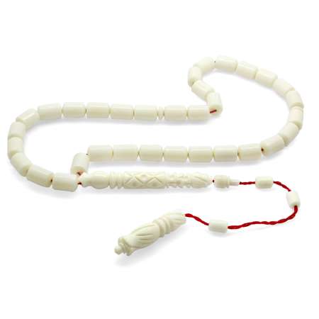 Sistemli Kesme Kesim İmamesi İşçilikli Deve Kemiği Tesbih - Tesbihane