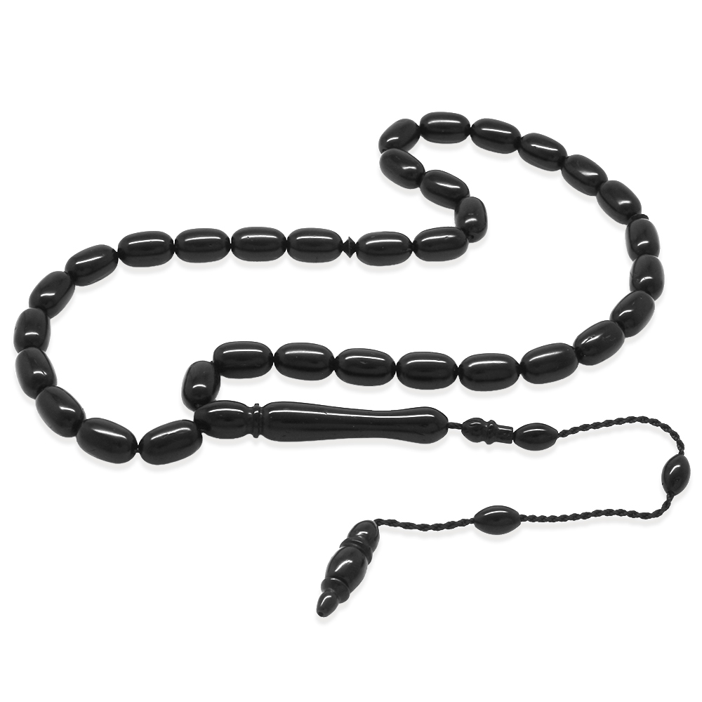 Sistemli Kolye Kesim Siyah Kuka Tesbih - 2