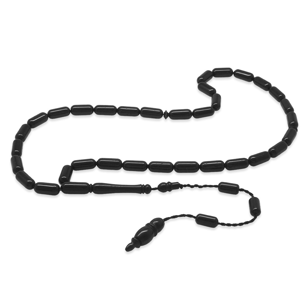 Sistemli Kolye Kesim Siyah Kuka Tesbih - 5