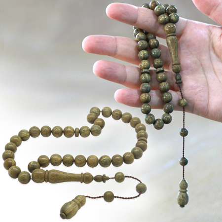 Sistemli Küre Kesim Açık Kahverengi Pelesenk Tesbih - Tesbihane