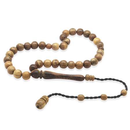 Sistemli Küre Kesim Doğal Form Naturel Renk Öd Ağacı Tesbih - Tesbihane