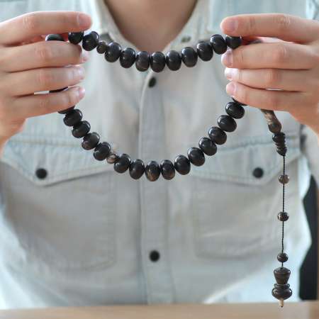 Sistemli Tekerlek Kesim Maxi Boy Bufalo Boynuzu Tesbih - Tesbihane