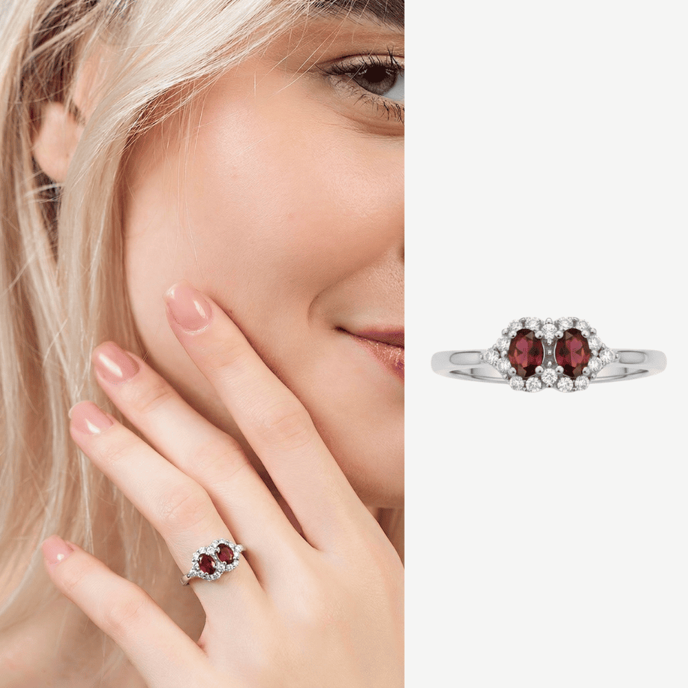 Siyah Beyaz Zirkon Taşlı Sonsuzluk Tasarım 925 Ayar Gümüş Bayan Yüzük - 1