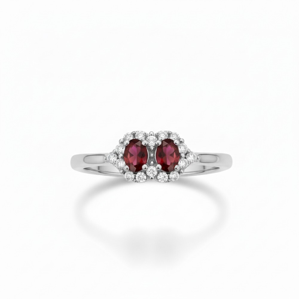 Siyah Beyaz Zirkon Taşlı Sonsuzluk Tasarım 925 Ayar Gümüş Bayan Yüzük - 3