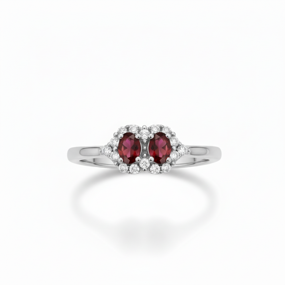 Siyah Beyaz Zirkon Taşlı Sonsuzluk Tasarım 925 Ayar Gümüş Bayan Yüzük - 4