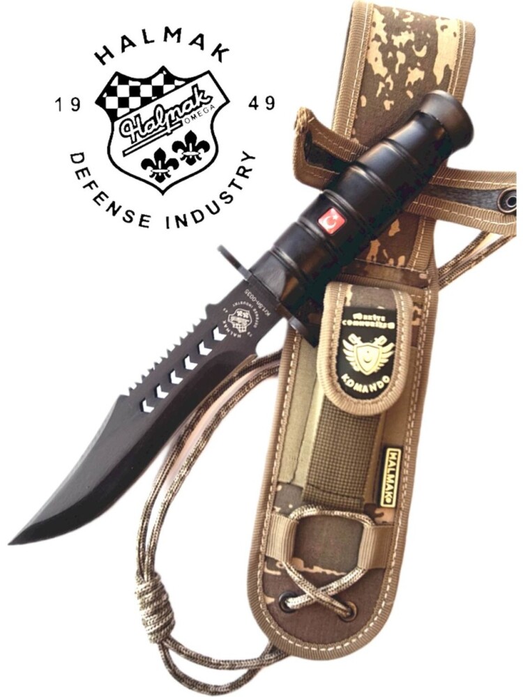 Siyah Polimer Saplı İsme Özel Yazılı Ck-75/st-60 Kalite Paslanmaz Çelik Outdoor Bıçak - 3