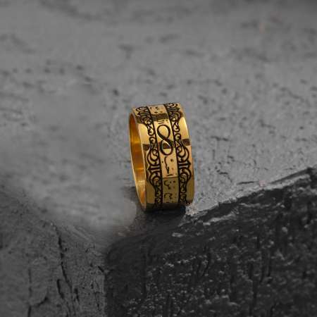 Sonsuzluk Desenli Arapça Kişi Sevdiği İle Beraberdir Yazılı 925 Ayar Gümüş Kadın Alyans - Tesbihane