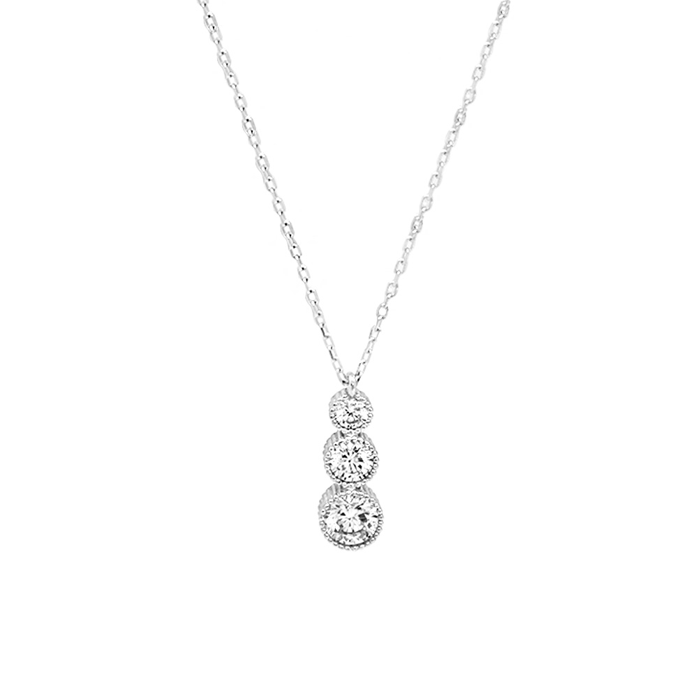 Starlight Diamond Zirkon Taşlı Gözyaşı Tasarım 925 Ayar Gümüş Kadın Kolye - 3