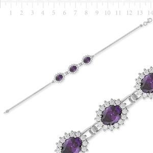 Tekbir Silver Zirkon Taşlı Rodyum Kaplama Bileklik | BRC47138234 - 1