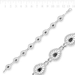 Tekbir Silver Zirkon Taşlı Rodyum Kaplama Bileklik | BRC47138237 - 1