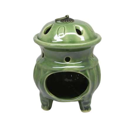 Tendur Tasarım Yeşil Renkli Seramik Buhurdanlık - Tesbihane