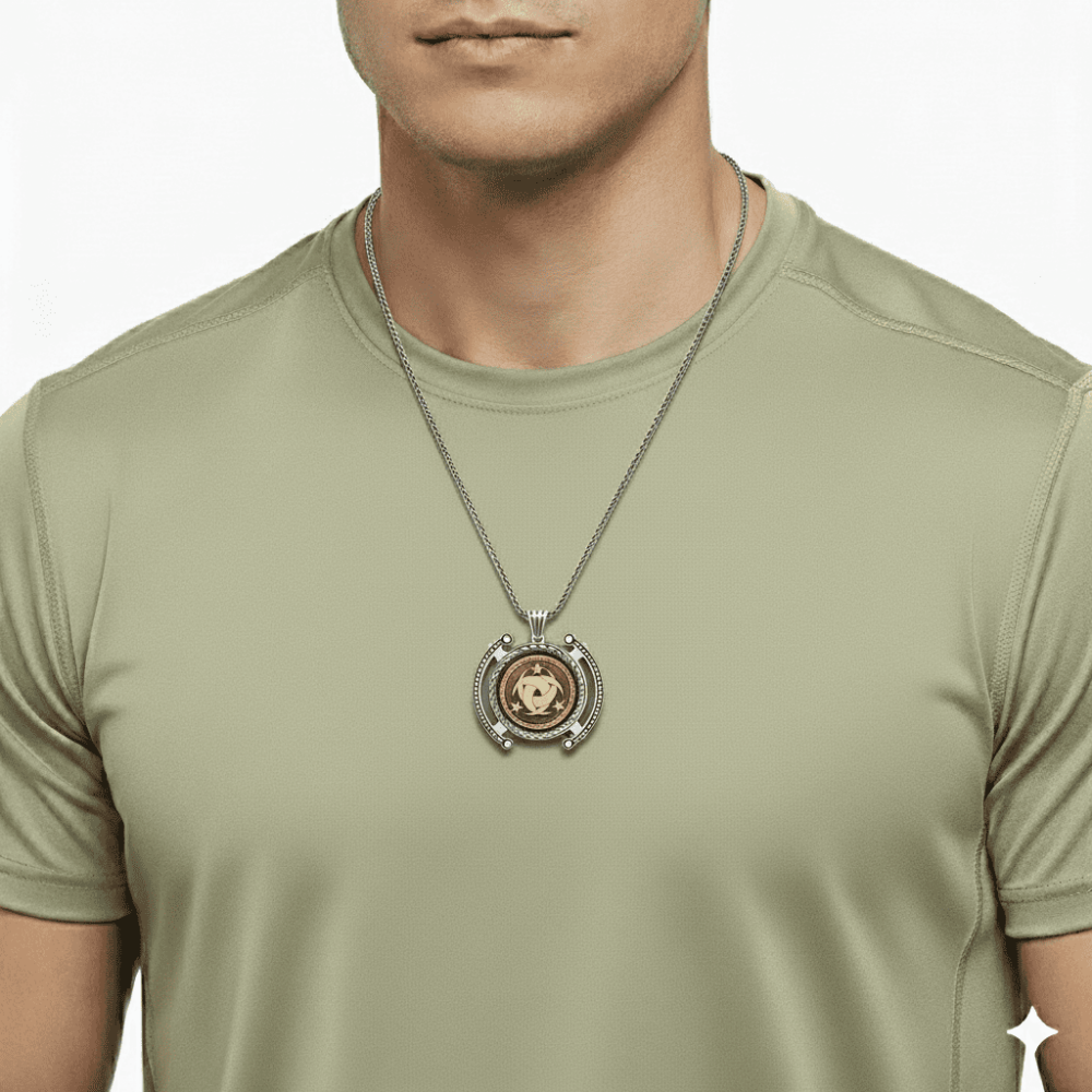 Teşkilatı Mahsusa Temalı Kalın Zincirli 925 Ayar Gümüş Madalyon Kolye - 2