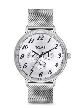 Toms Gümüş Hasır Kordon Erkek Kol Saati TM1800C-989-A TM1800C-989-A - TOMS