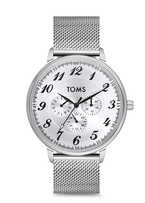 Toms Gümüş Hasır Kordon Erkek Kol Saati TM1800C-989-A TM1800C-989-A - 1