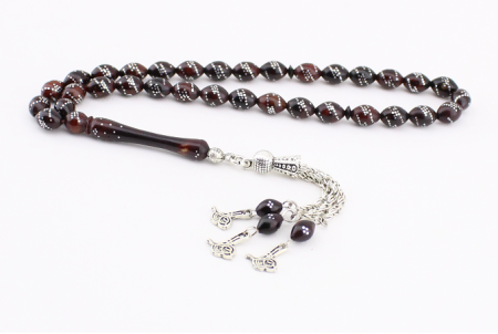 Tuğra Model İşlemeli Kuka Tesbih (yenitugra02) - Tesbihane