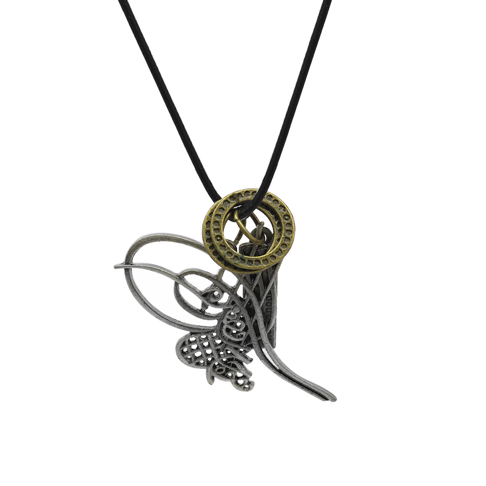 Tuğra Tasarım Ayarlanabilir İp Zincirli Pirinç Erkek Kolye - 3