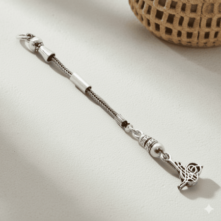 Tuğra Tasarım Uzun Model 925 Ayar Gümüş Püskül - Tesbihane