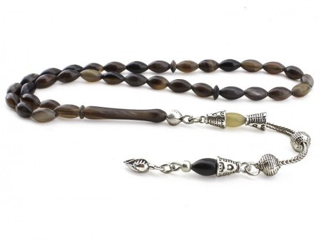 Ufak Boy Arpa Kesim Bufalo Boynuzu Tesbih - Tesbihane