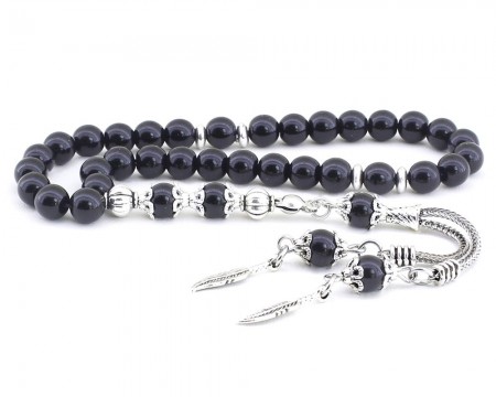 Ufak Boy Küre Kesim Oniks Doğaltaş Tesbih - Tesbihane