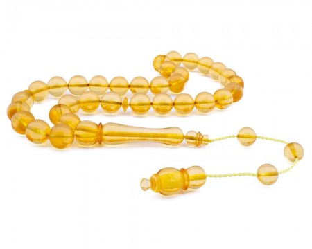 Usta İşçiliği Küre Kesim Bakalit Kehribar Tesbih - Tesbihane